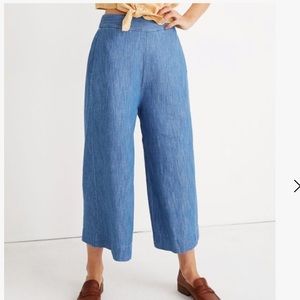Chambray Denim wise leg soft pants